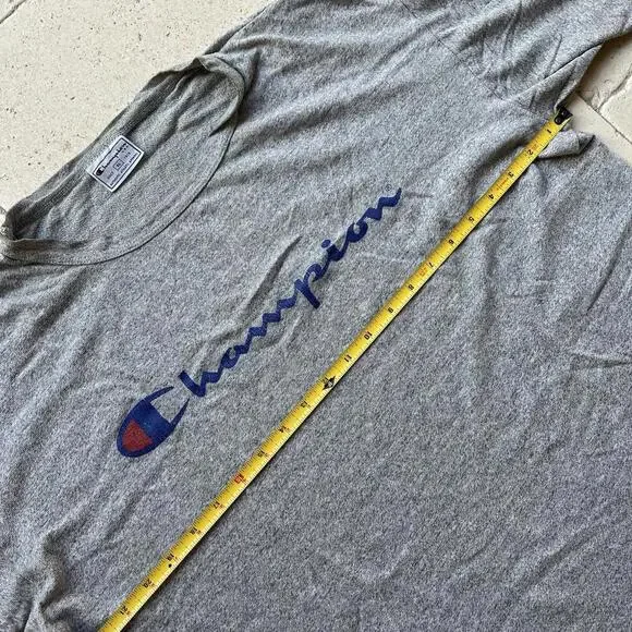 Vintage 1980s Champion Grey Shirt Men's XL Extra Large Europe USA Single Script - Picture 3 of 5